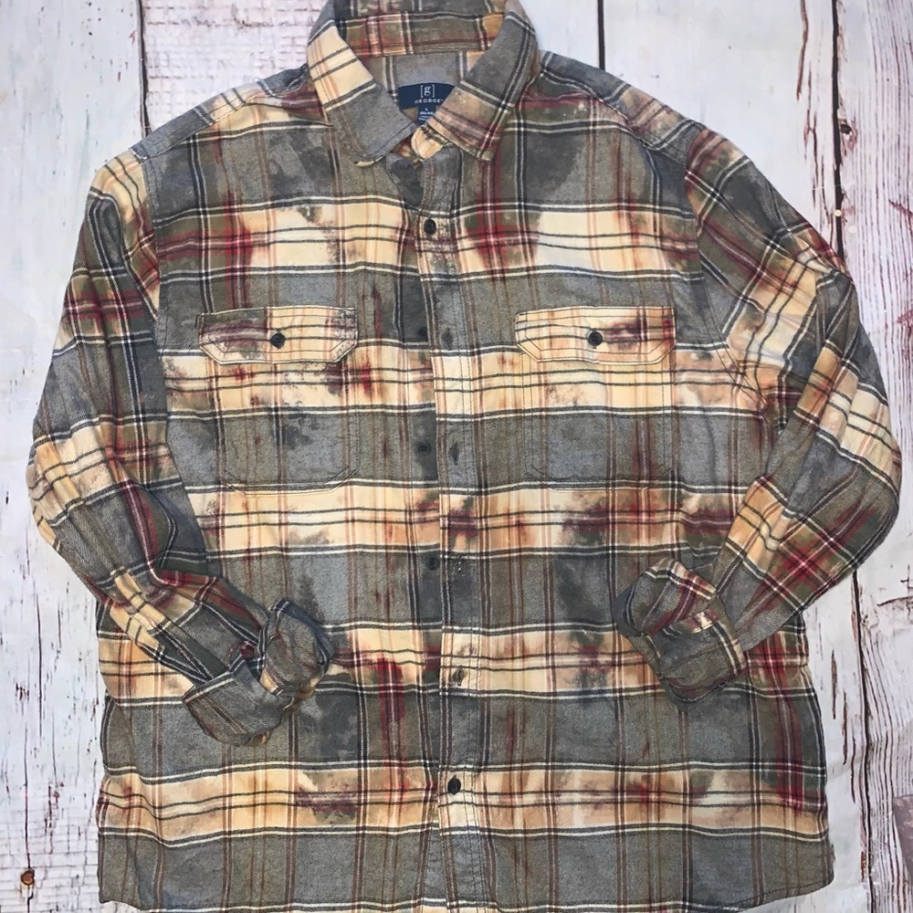 Sold. Hello Fall Bleached Flannel - Picture 2 of 2